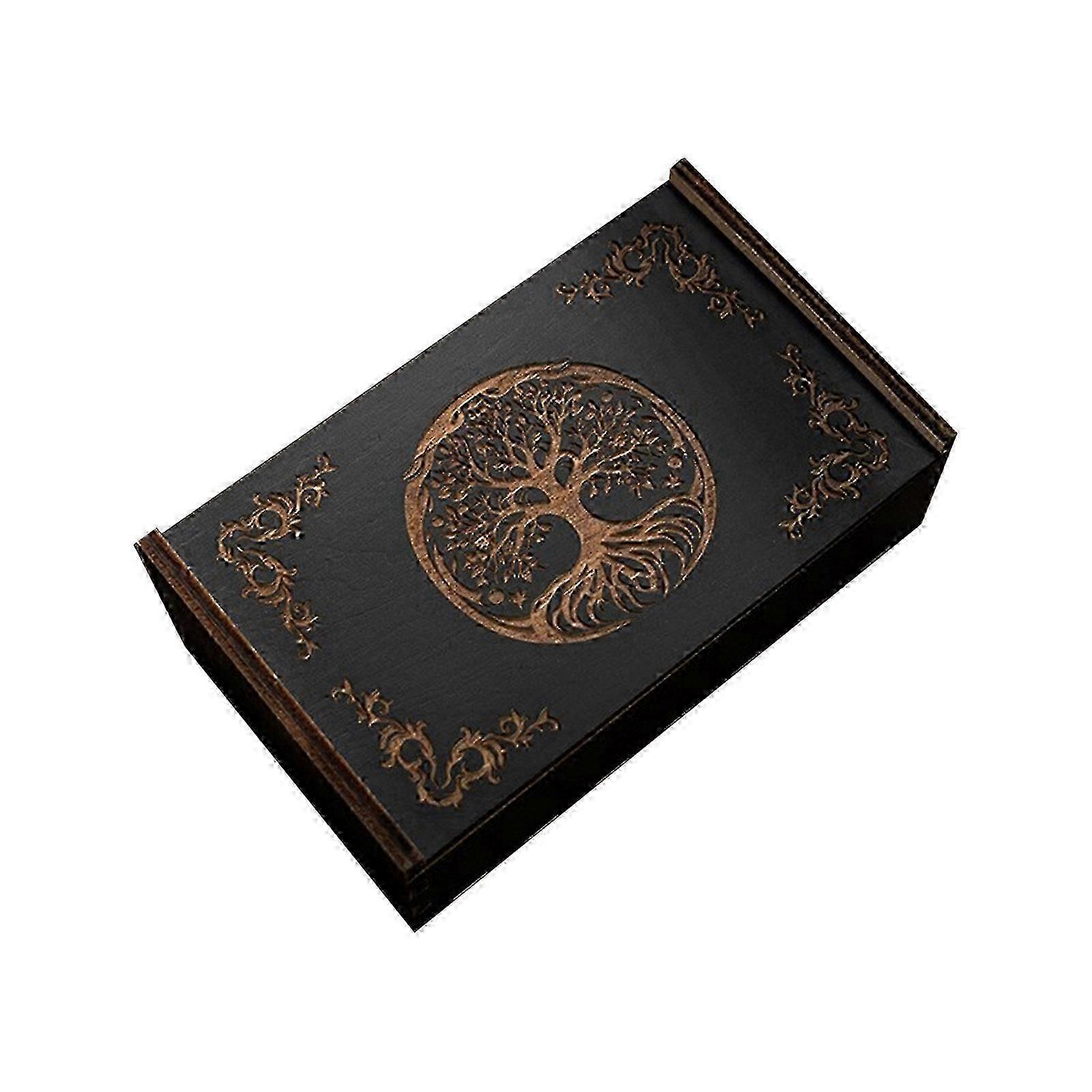 Push Pull Tarot Cards Storage Box Wood Tarot Card Storage Case Portable Card Container Astrologys Trinkets Box Enduring Multicolor Cs