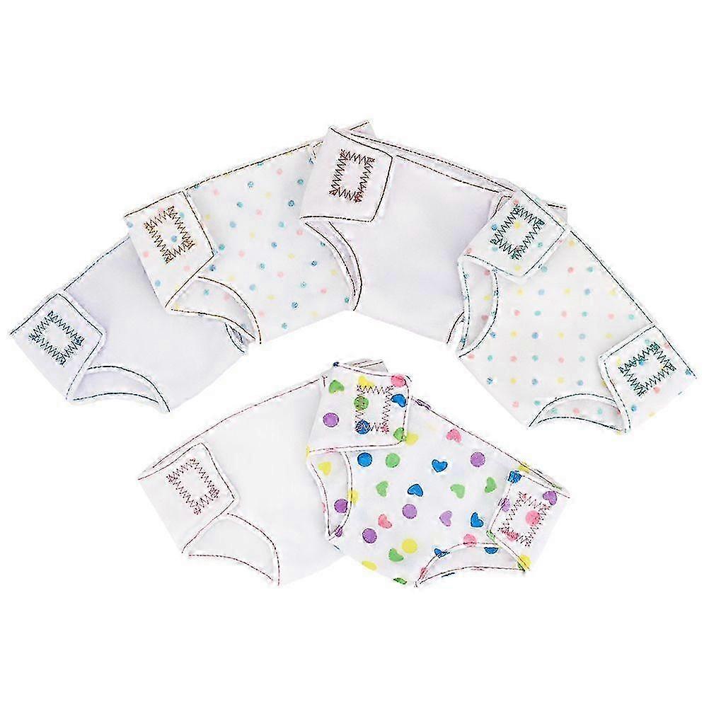 Conjunto de 6 fraldas para boneca, roupas divertidas para brincar de vestir, acessórios para bonecas de 45 cm (18 polegadas) - 25-26 polegadas