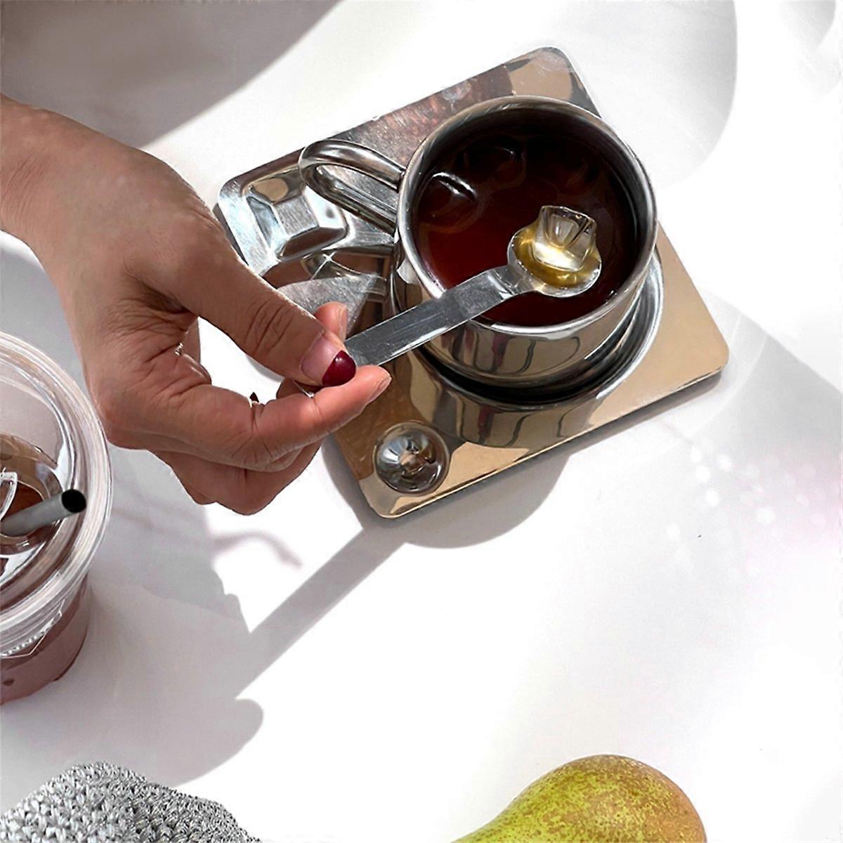 Coffee Cup Set with Spoon Placemat Water Cup Tableware Accessories