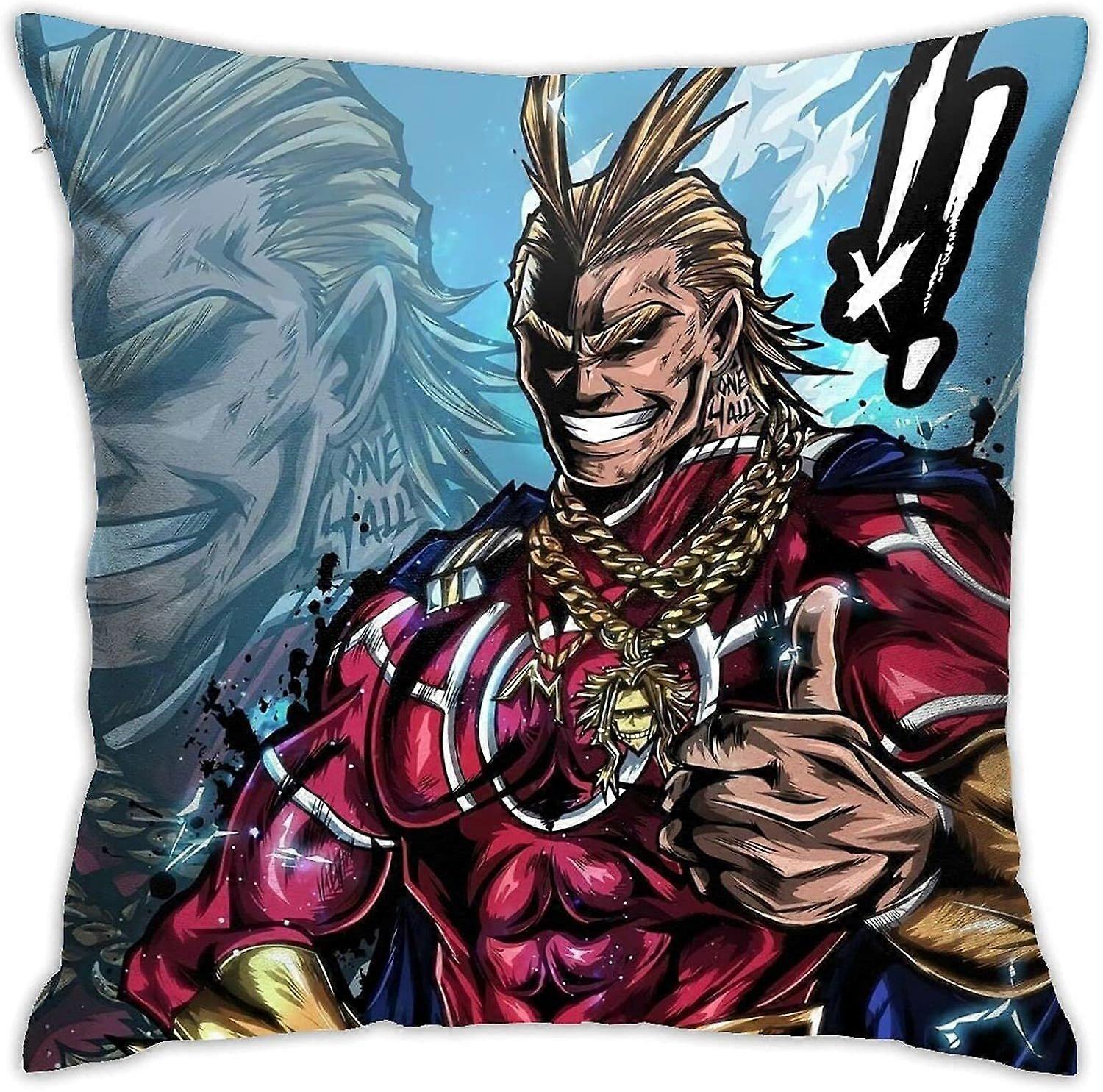 y1220 僕のヒーローアカデミア オールマイト アニメ枕 両面 スタイリッシュ 印刷 スロー 枕カバー ソフト 枕カバー 寝室 ソファ 装飾クッションカバー 1