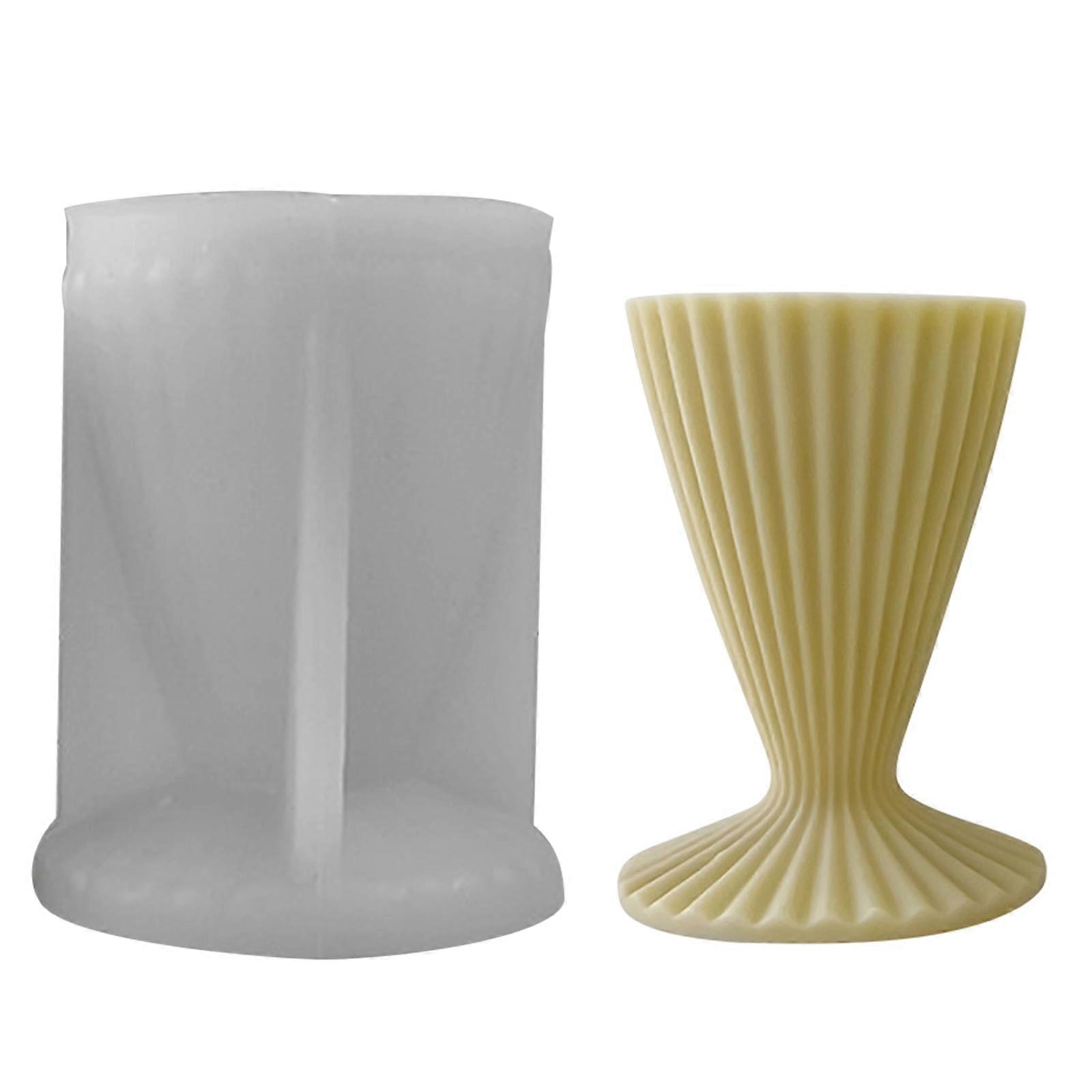 Beautiful Candle Decors Molds Flexible Striped Candle Molds Unique Candle Molds for Craft Enthusiasts and Hobbyists Multicolor