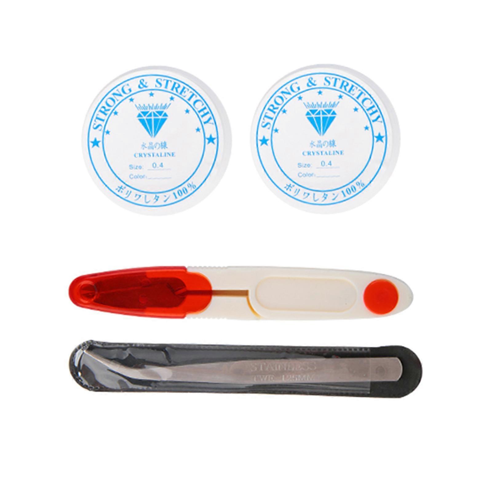 Clay Beads for Bracelet Making, 24 Style Flat Round Heart Flower Clay Beads Tweezers and Scissors for Jewelry Making Multicolor