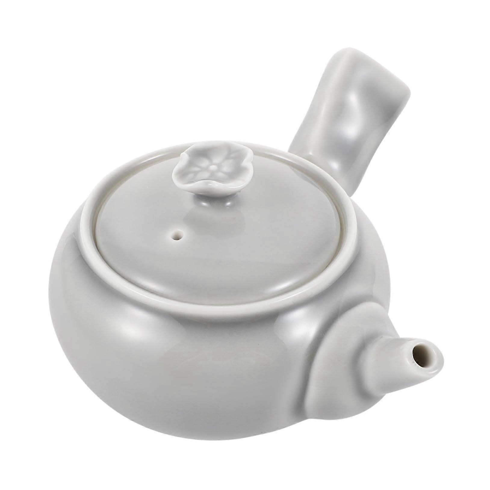 Teapot Lotus SideHandle Japanese Style Ceramic  Temperature Resistant