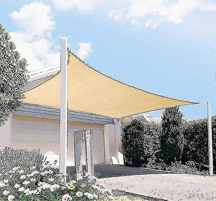 UV Block Polyester Rectangle Sun Shade Sail with Waterproof Canopy