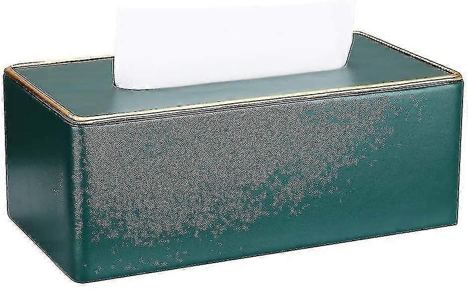 Rectangular Leather Tissue Box (mint Green)