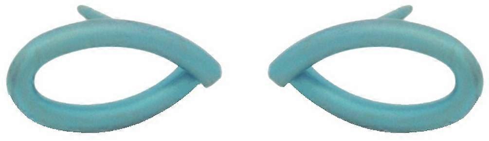 Ti2 Titanium Crossover Stud Earrings - Light Blue