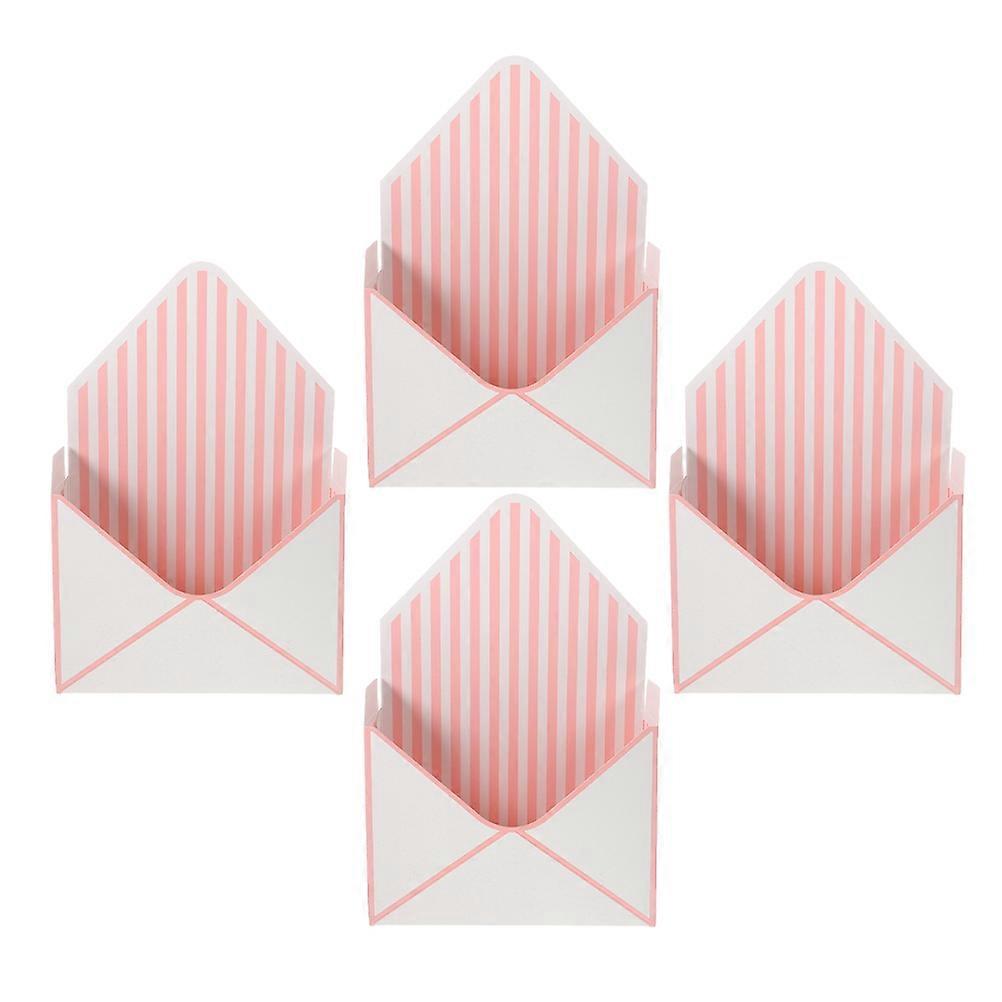 Floral Envelope Boxes Elegant Paper Packaging for Wedding 4Pcs Pack