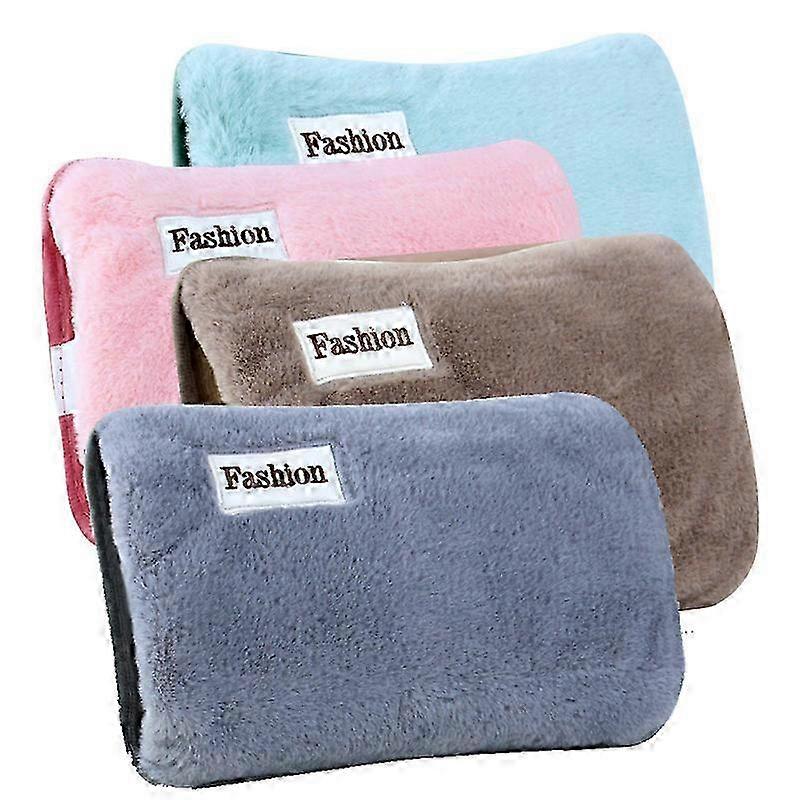 زجاجة ماء ساخن كهربائية قابلة لإعادة الشحن مع غطاء من الصوف الناعم لتشنجات الحيض وآلام العضلات وآلام الظهر