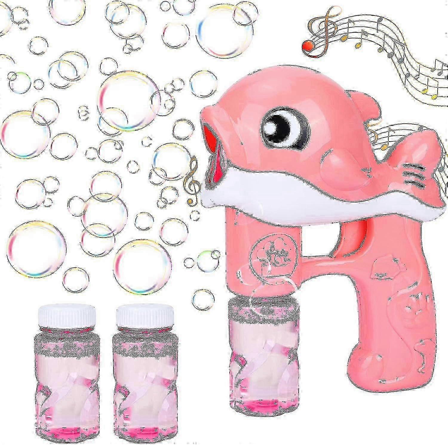 Compact Automatic Bubble Gun for Kids with Soap Bubble Solution Included