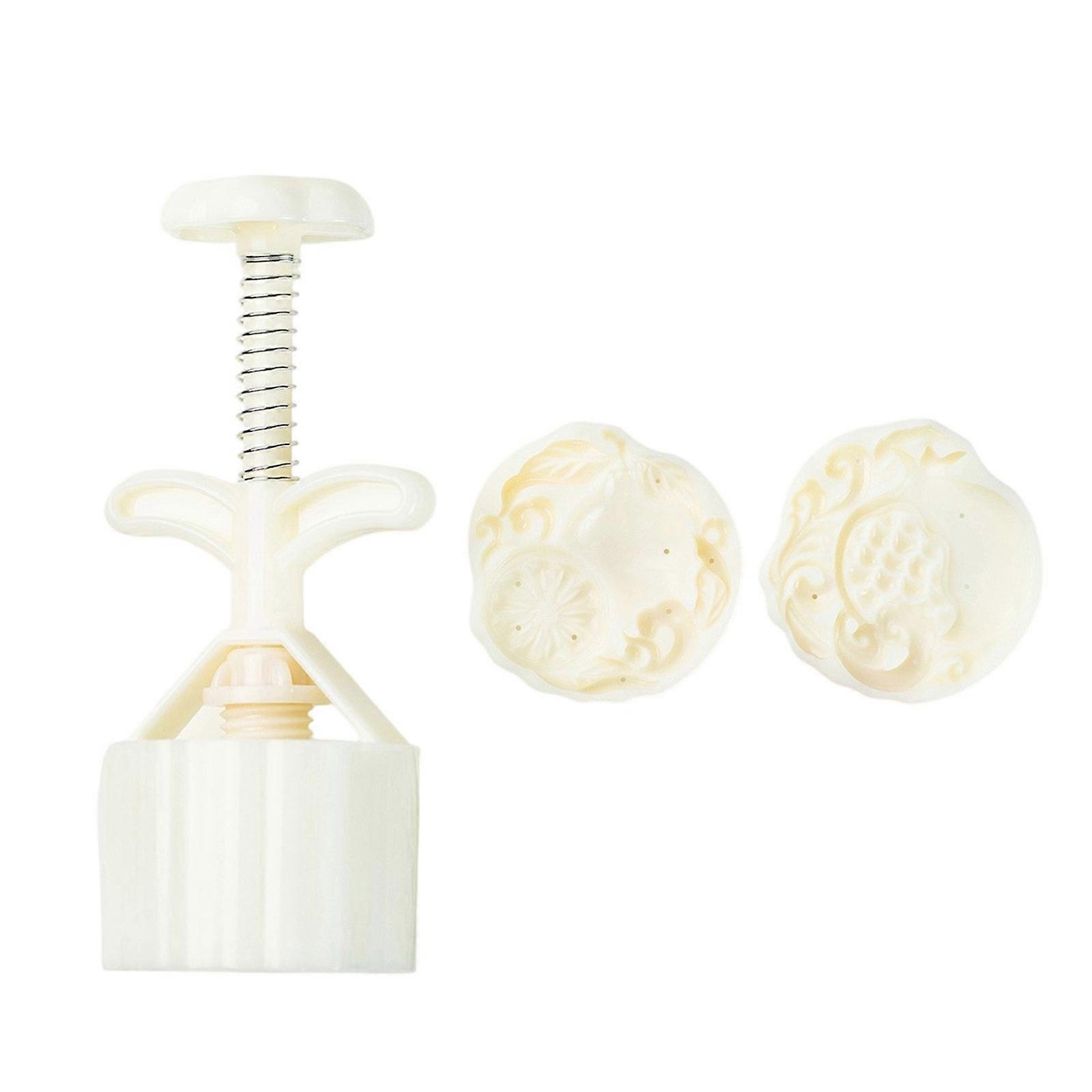 Creative Pomelo and Pomegranate Mooncakes Molds Durable Mooncakes Crafting Molds for Artisanal Dessert Enthusiasts Multicolor