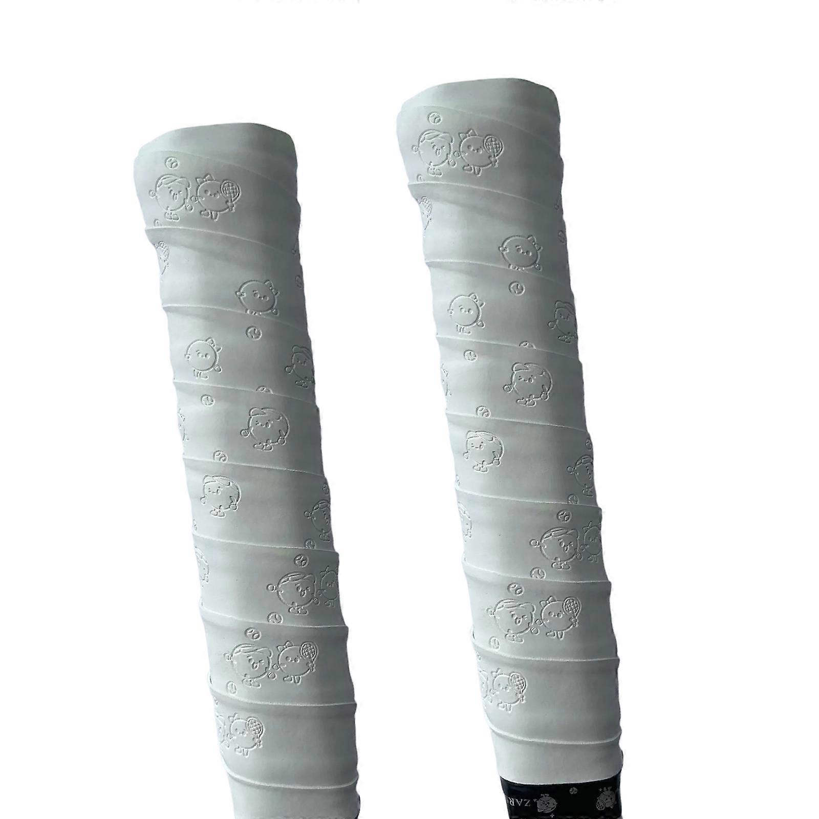 Against Slip Moisture Wicking Bat Grip Soft Cushioned Handle Strengthened Control Permanent Substance Easy Installation  White
