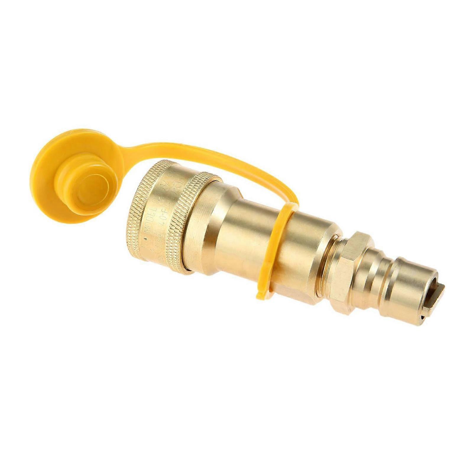 1/2Inch Gas Quick Connecting Set Brasses Propanes Adapter For Natural Gas Systems Grills Heaters Automatic Shutoff Multicolor
