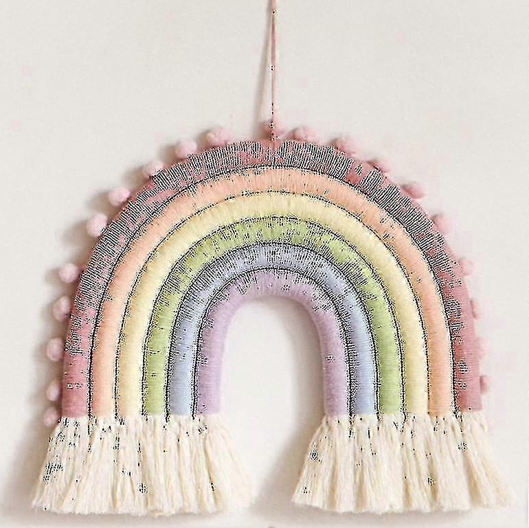Rainbow Hanging, Macrame Woven Rainbow, Rainbow Decor, Dcor 25-26