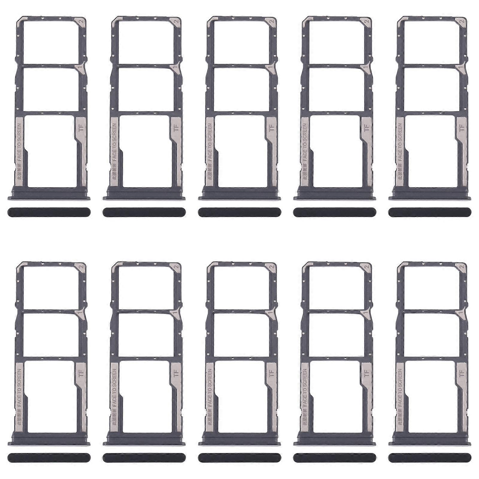 For Xiaomi Redmi 14C 5G 10pcs SIM Card Tray + SIM Card Tray + Micro SD Card Tray