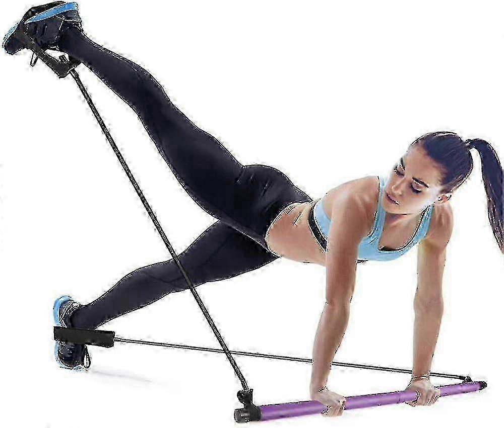Portable Pilates Stick With Resistance Band And Foot Loop 2025