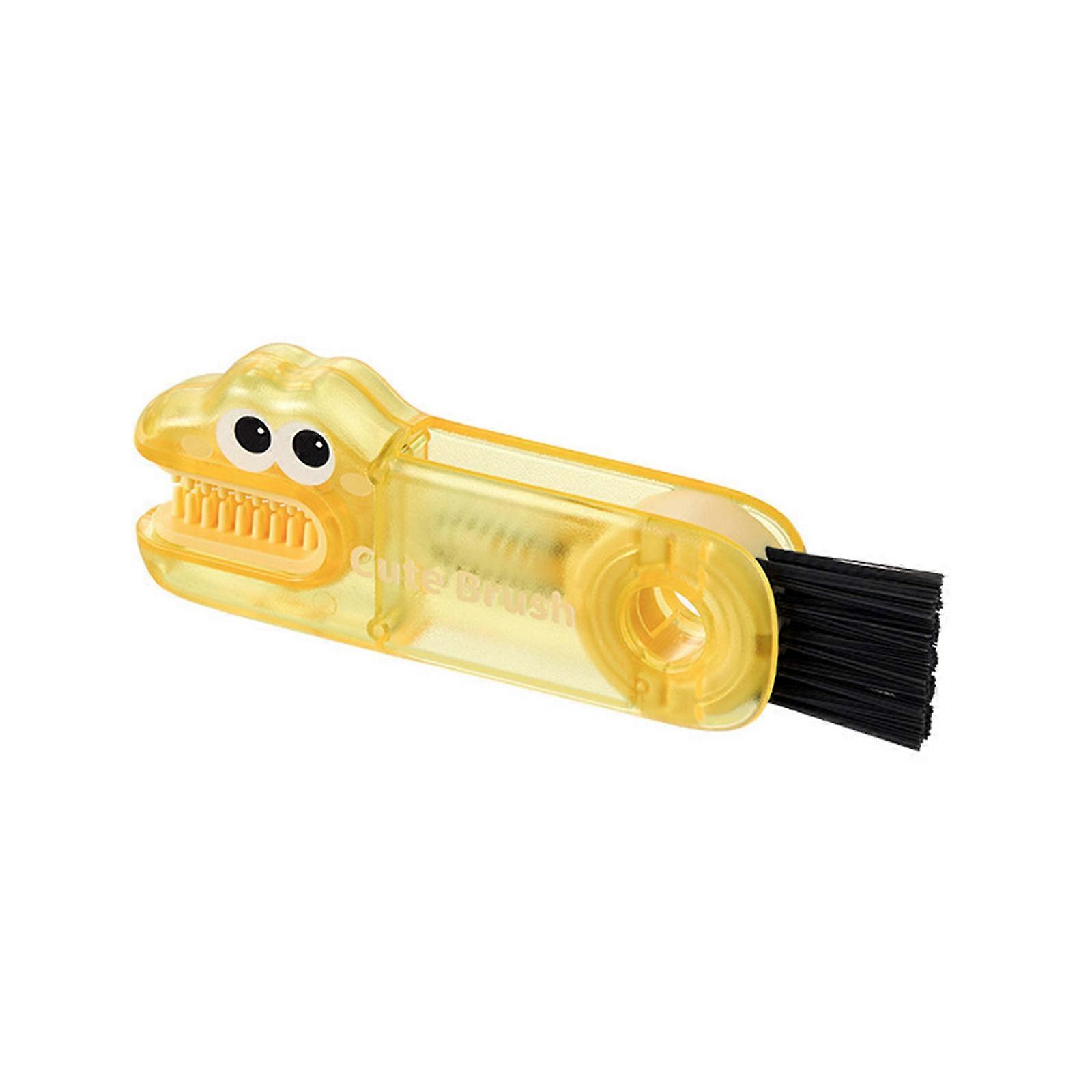 Space Efficient 3 In 1 Container Scrubber For Baby Products Hygienic Cleaning Solution Soft Bristles Not Abrasive Surfaces Protections  Yellow