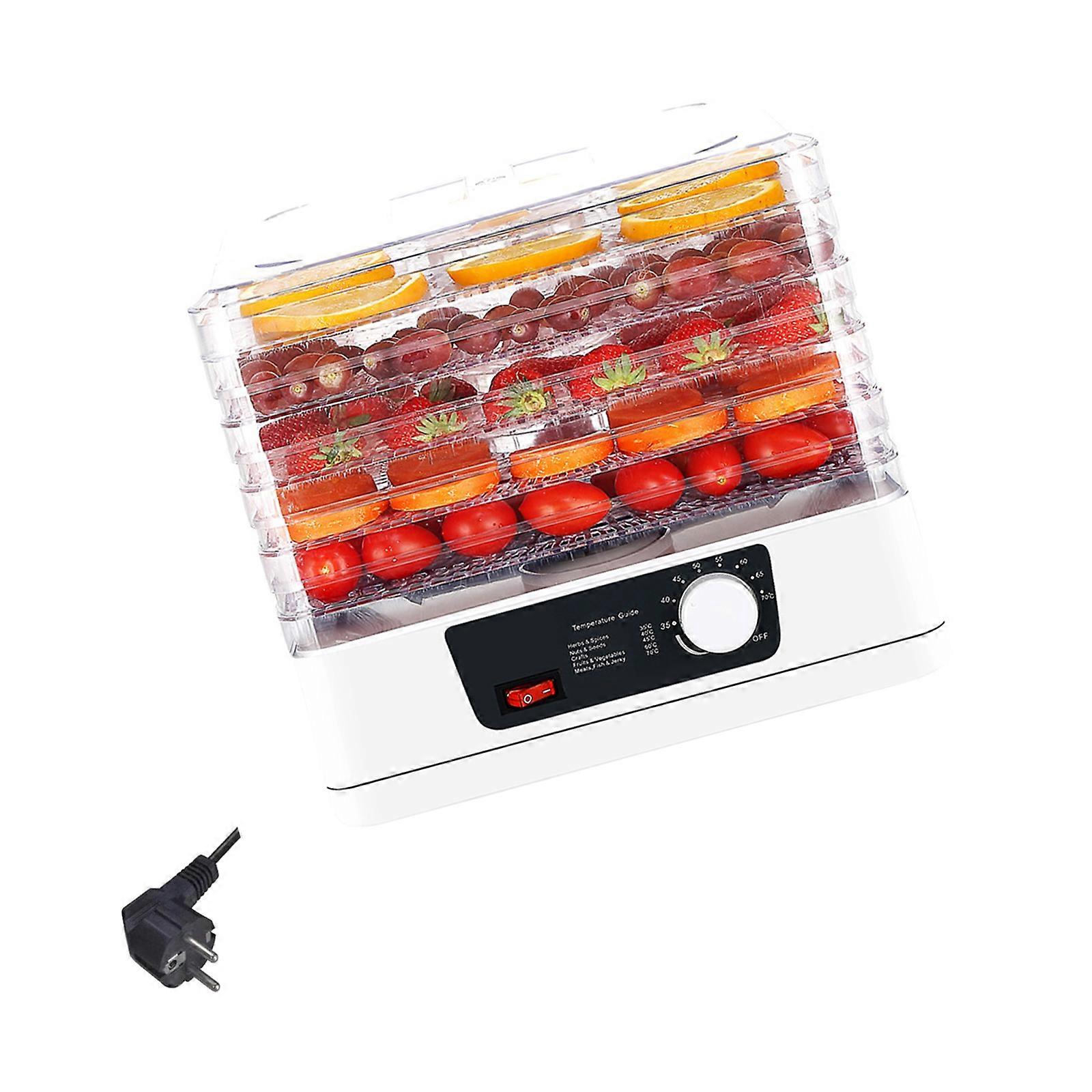 Practical Electric Dehydrator Multifunctional Food Dryer 5 Layer Fruit Drying Machine for Drying Various Food Item  White