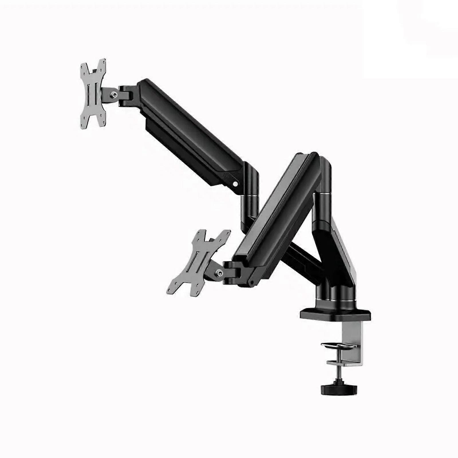 Double Monitors Stand  Adjustable Monitors Desk Mount Swivels Bracket with Clamp Grommet Mounting Base for Computer Scre Multicolor