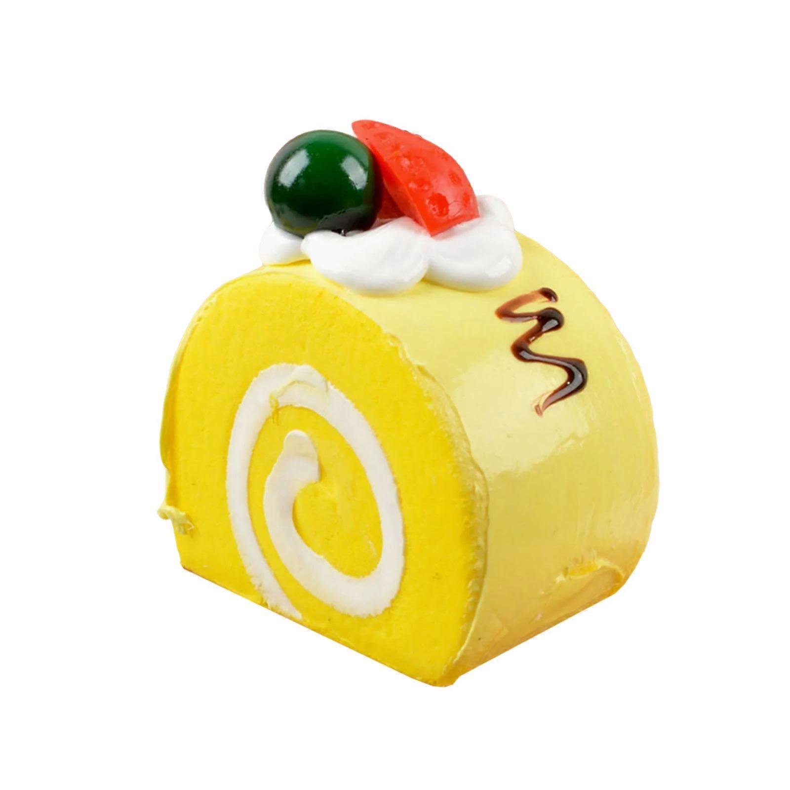 Magneettiset rollbackit kakkujääkaappimagneetit pehmeät ja herkullisesti muotoillut keittiön jääkaappimagneetit kotileipureille ja lapsille keltainen