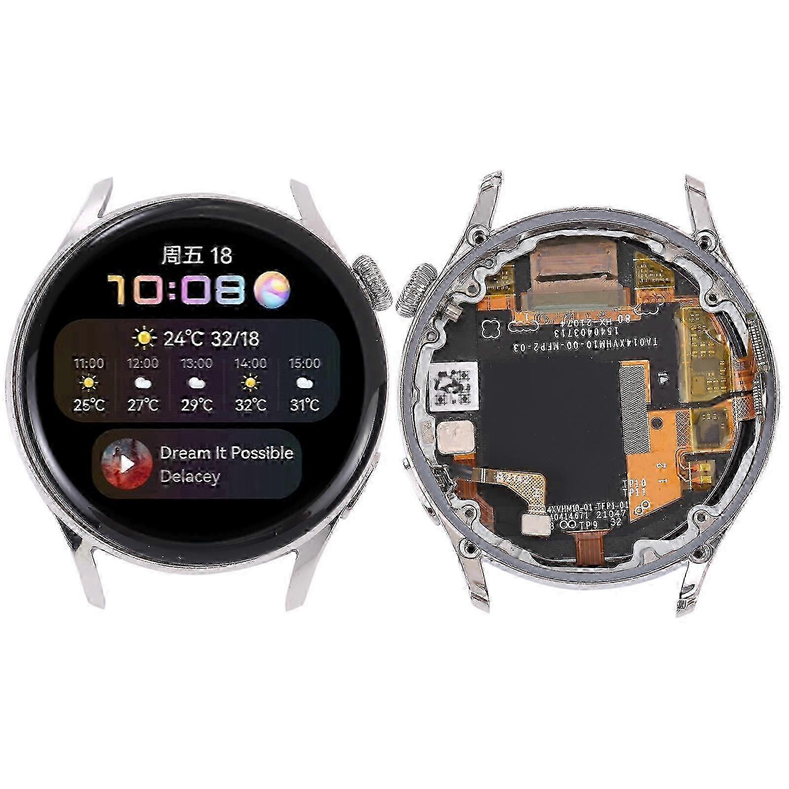 f COMPATIBLE LCD Screen and Digitizer Full Assembly With Frame for Huawei Watch 3