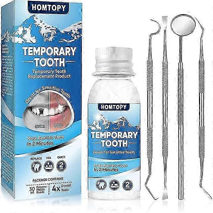 Tooth Filling Repair Kit, Temporary Teeth Filler with 4 Dental Tools,Teeth Replacement Kits for Temporary Fixing Filling Missing Broken Chipped Tooth
