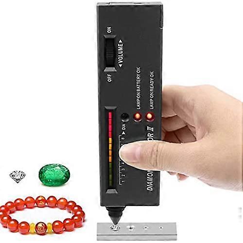 Diamond Tester Pen with LED Indicator for Jewelry Gemstone Detection, Ruby Jade Selector Tool