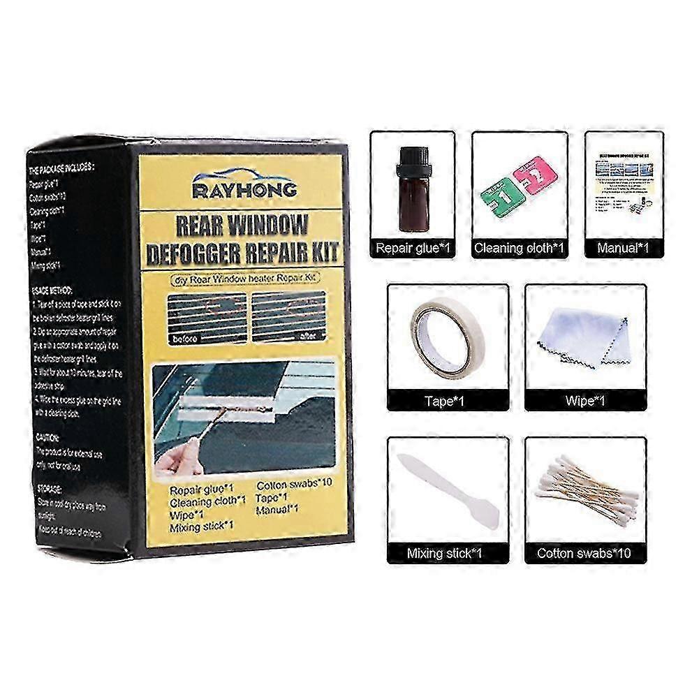 Car Rear Window Defogger Line Repair Kit Permanent Solution for Broken Heater Grid Lines Restoration
