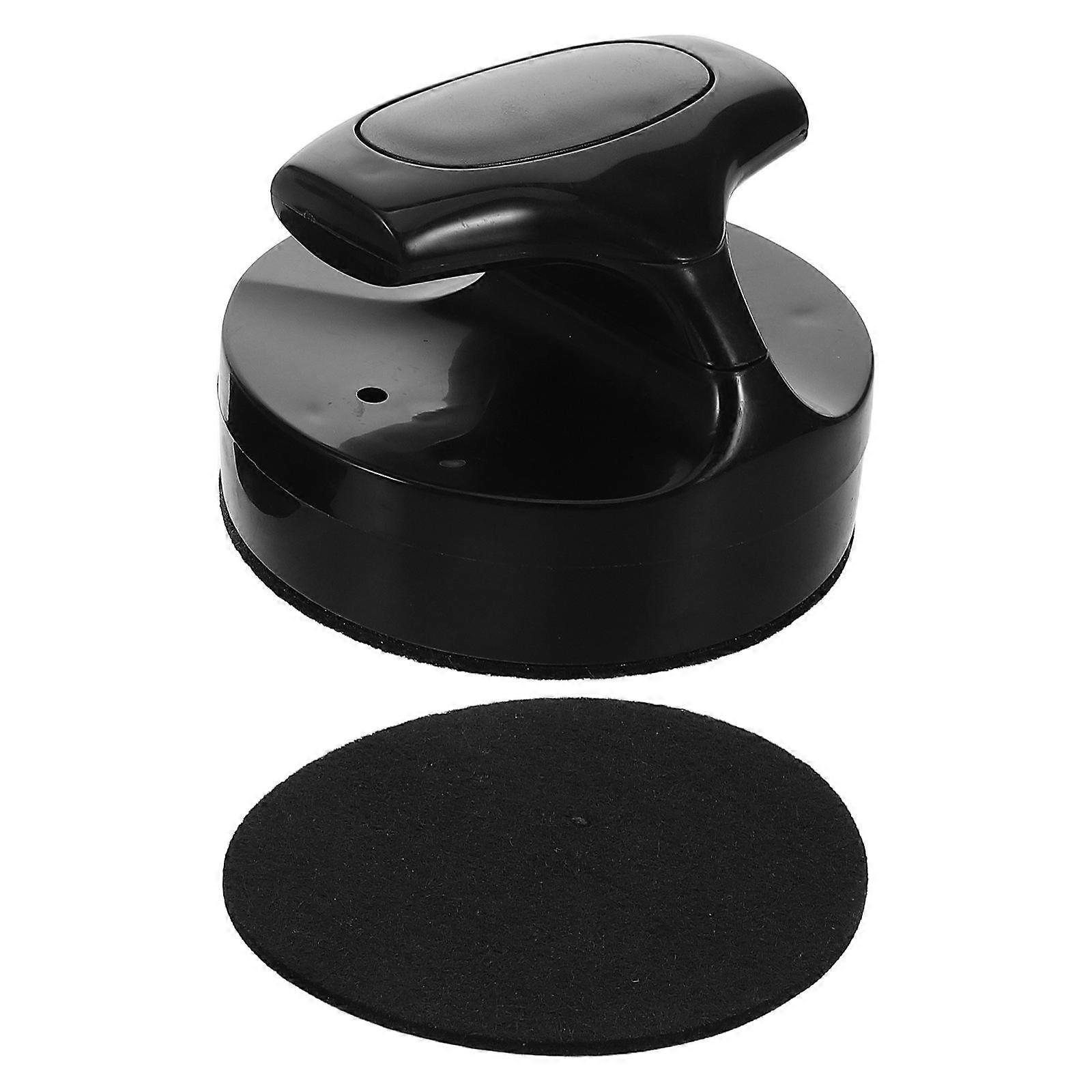 Air Hockey Table Pusher Lint Patch Self-Adhesive Lint Sticker Enhanced Performance Black 9.30X9.30X6.50CM 1Set