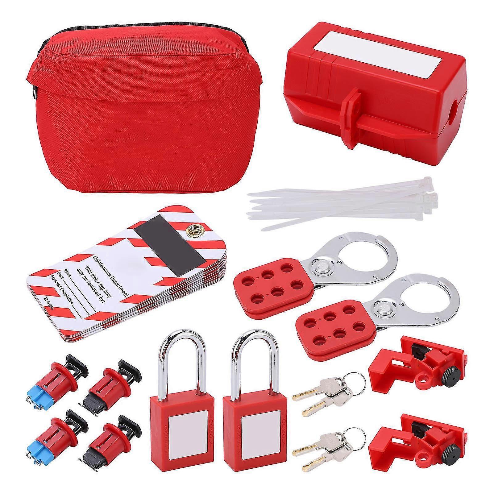 電気回路ブレーカーロックアウトタグアウトキットSafty南京錠ロトタグ工業用化学品用掛け金セット