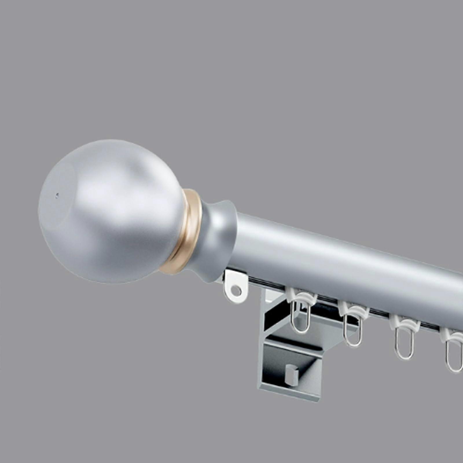 Curtain Track System with Silent Glide Technology, HeavyDuty Wall Mount Rod, 2 in 1, 1.6m