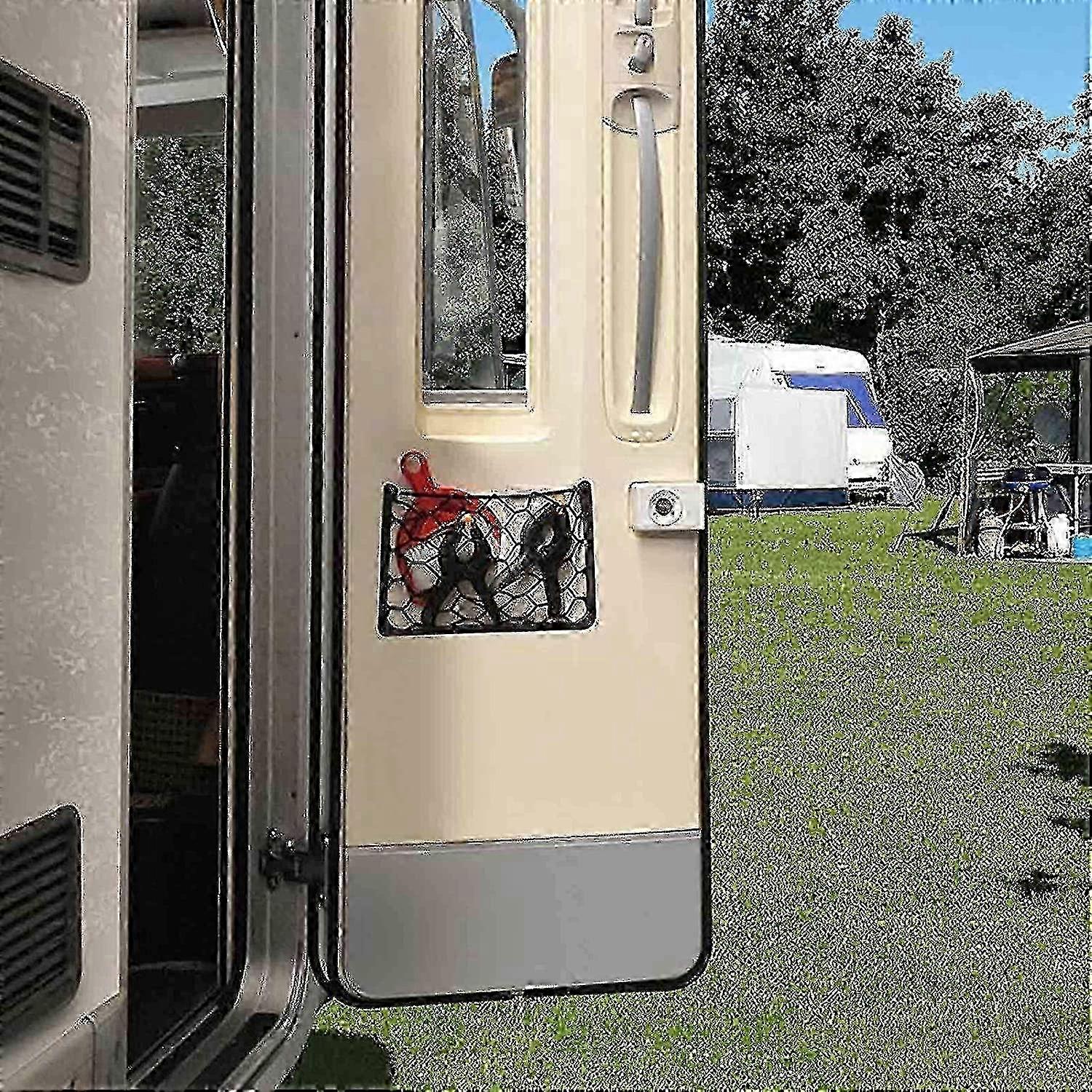 2025 Set Of 3 Elastic Storage Nets - Wall Mounting For Car, Caravan, Motorhome