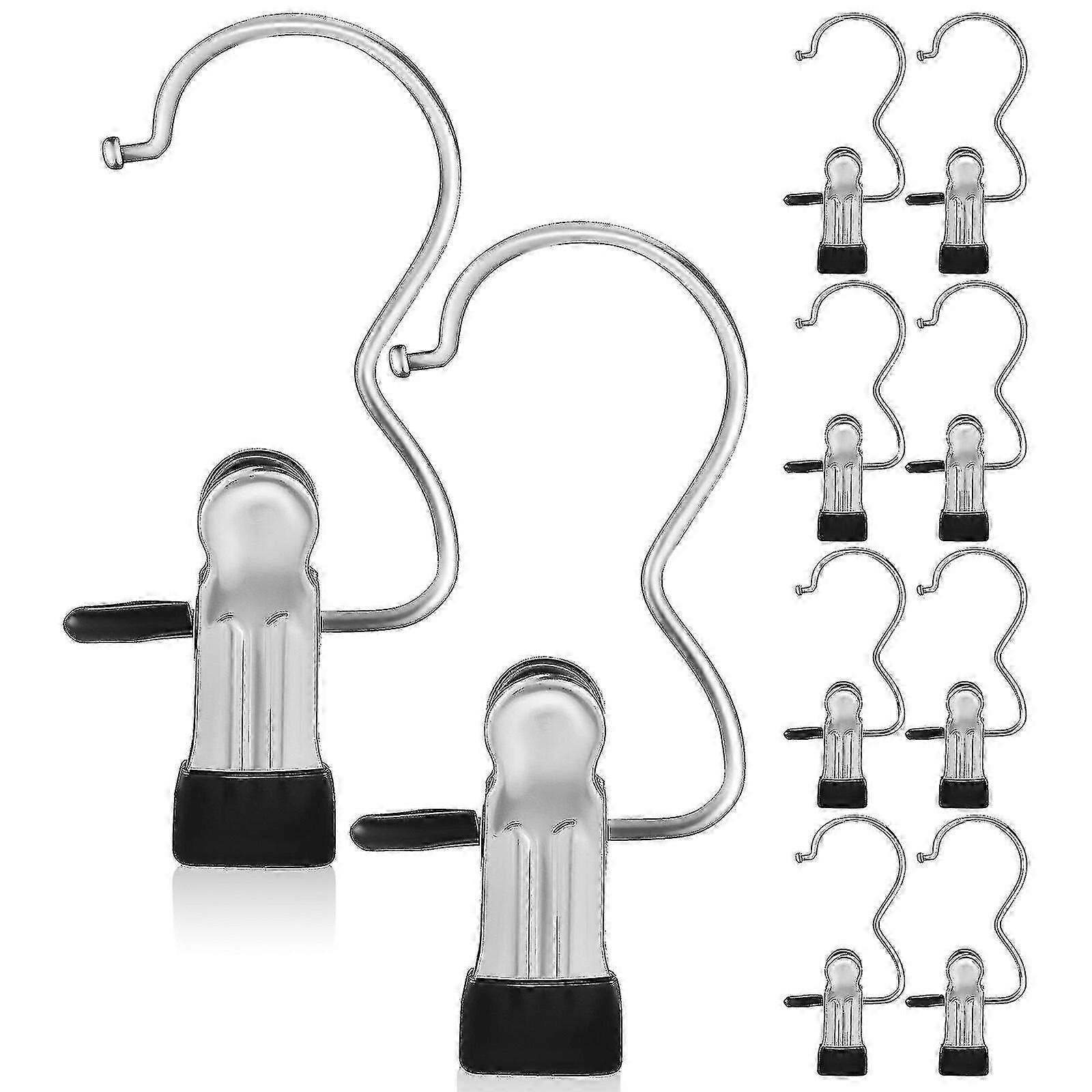 12 Boot Hangers for Closet, Dirty Clothes Hooks with Clips, Boot Rack, Multifunctional Hangers - chuan