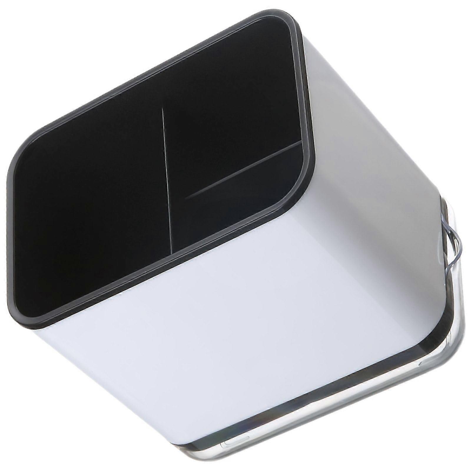 Kitchen Utensil Organizer with Drainage Base, MultiSection Cutlery Rack for Spoons Forks Chopsticks, Durable Black Countertop Holder 15x10x14 cm