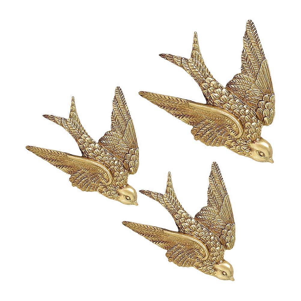 Creative Swallow Wall Art Sculpture for Bedroom Decor Featuring 3Pcs Set