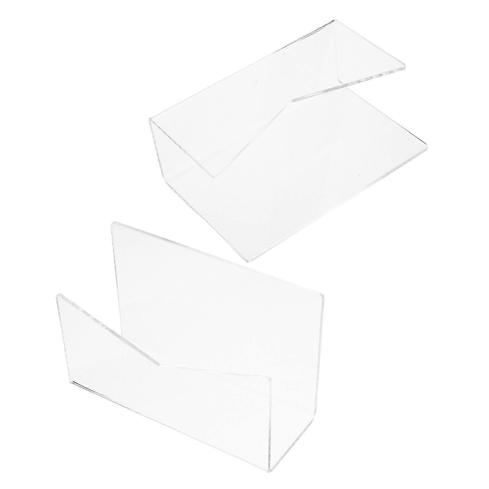 Acrylic Mail Organizer for Efficient Storage 2Pcs Transparent Desk Letter Holder