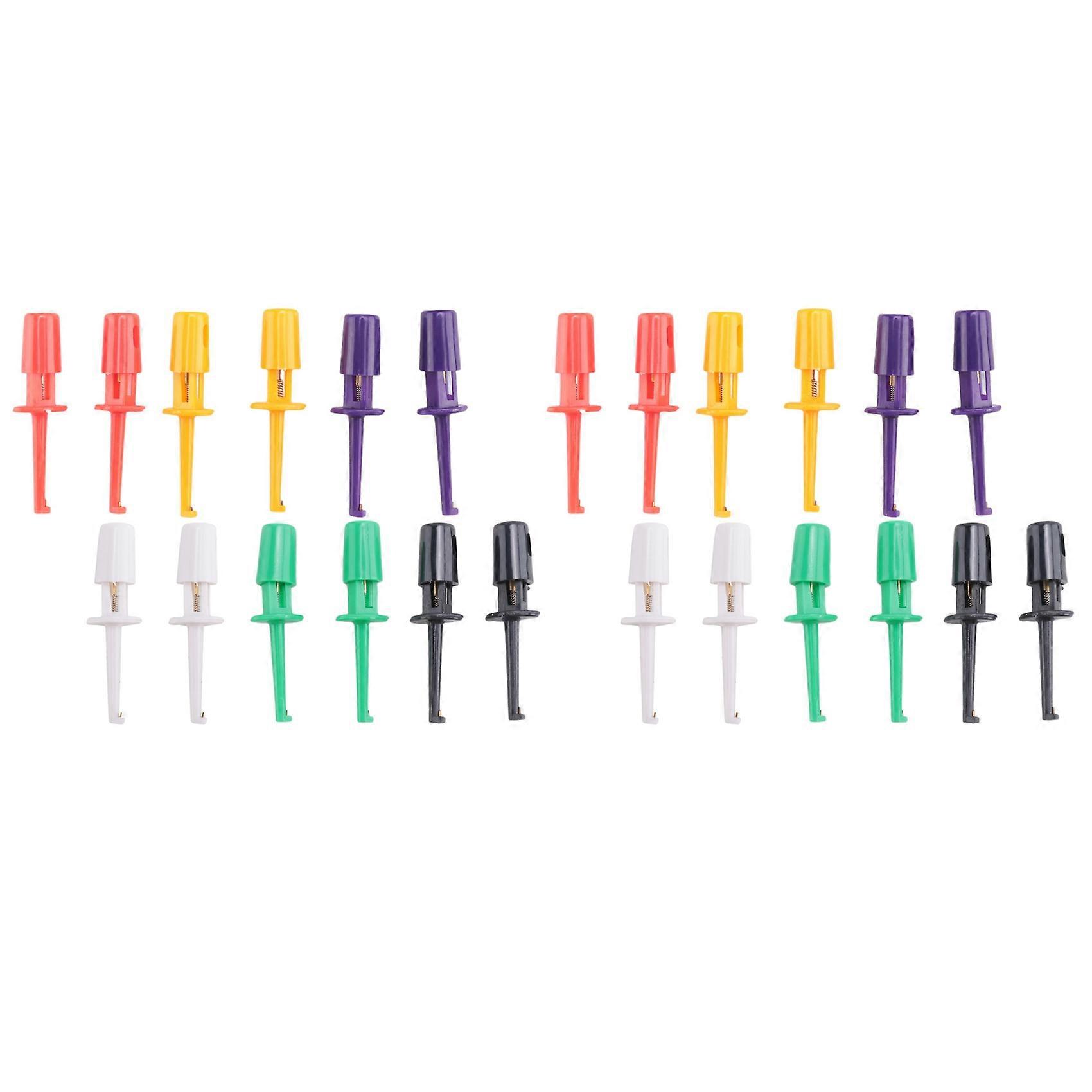 6-Color 24-Piece Test Probe Hook Mini IC Test Hook Suitable for Multimeter SMT SMD Wire Kit