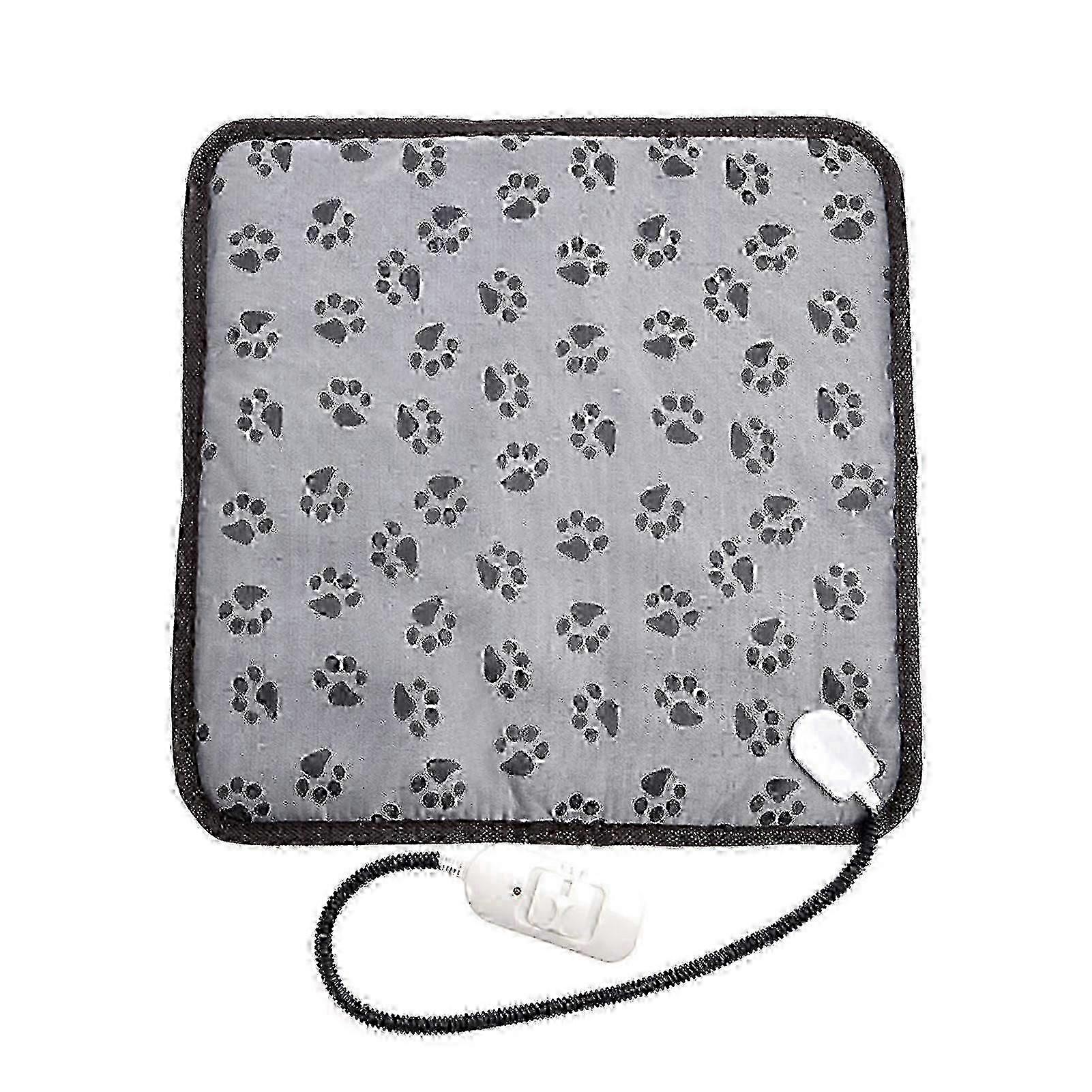 وسادة تسخين كهربائية كبيرة مقاومة للماء للكلاب والقطط - 45 × 45 سم مع درجة حرارة قابلة للتعديل وسلك فولاذي متين مثالي لإنجاب الجراء