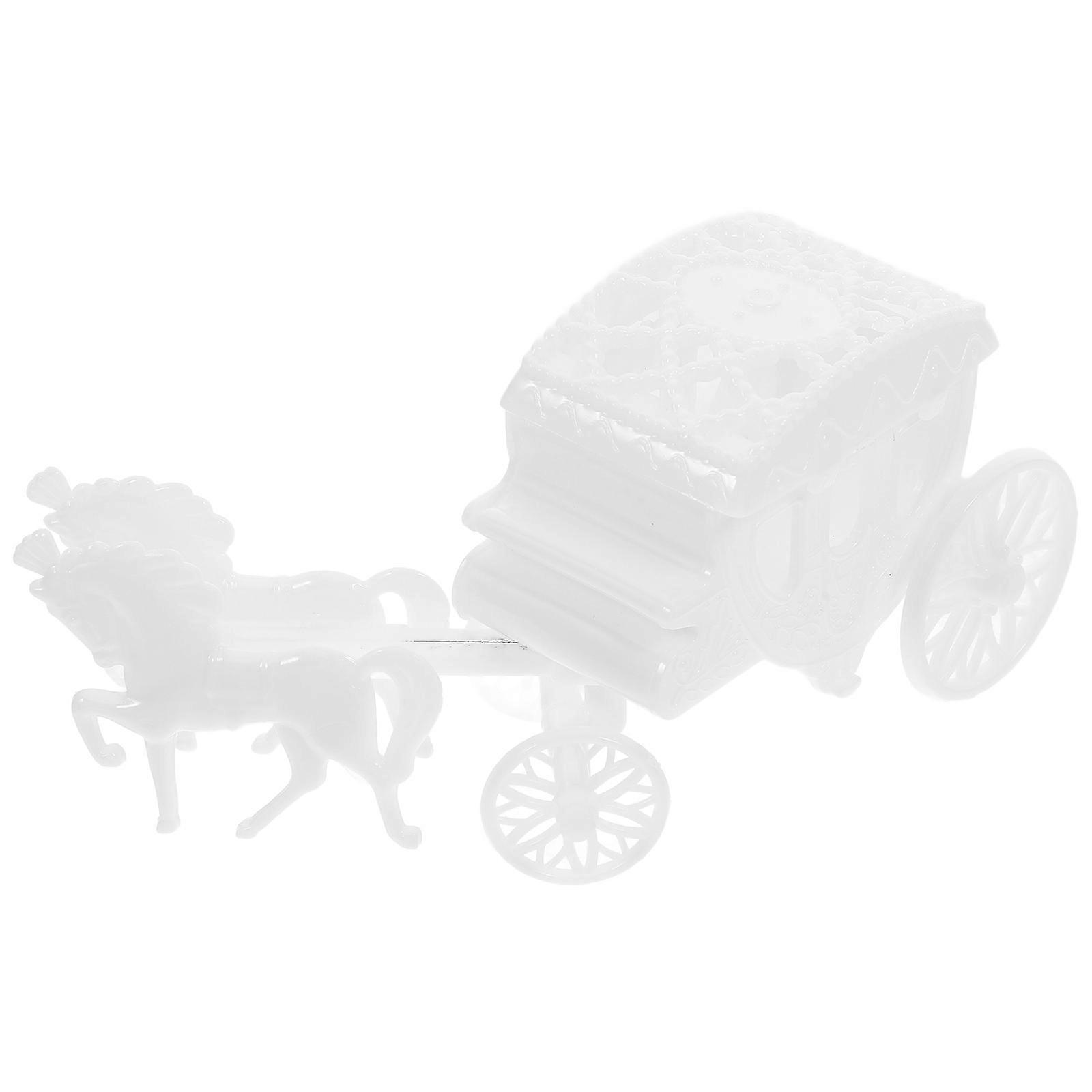 White Carriage Candy Box Decorative for Wedding Party