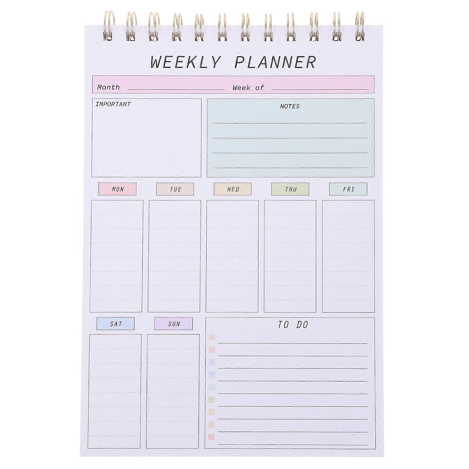 Portable Weekly Planner Undated to Do Planner for Office