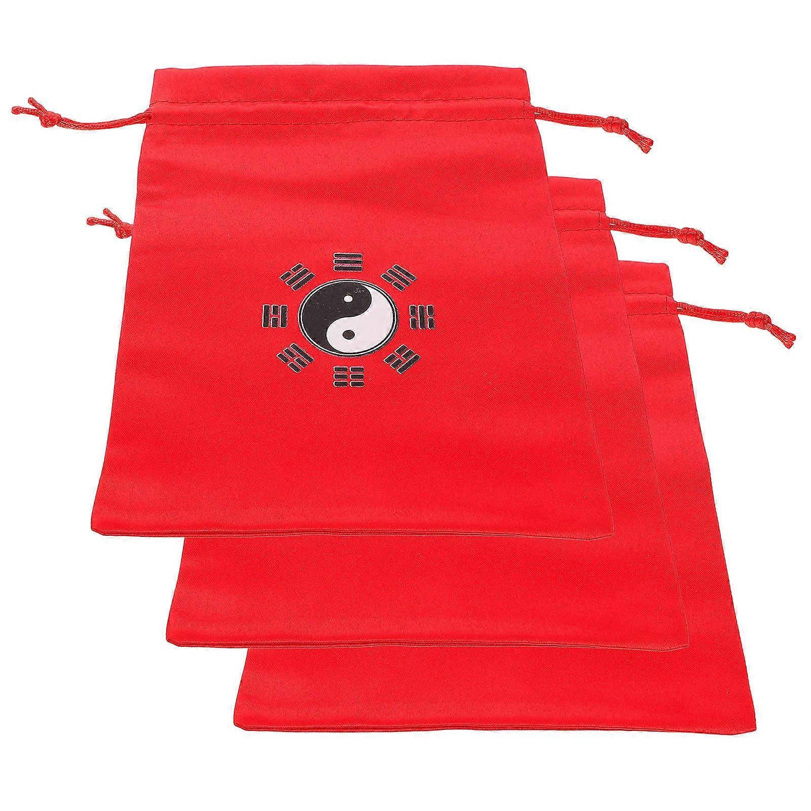 Jumping Rope Storage Bag Drawstring Bag Conveniently for 3Pcs Small Red Bags