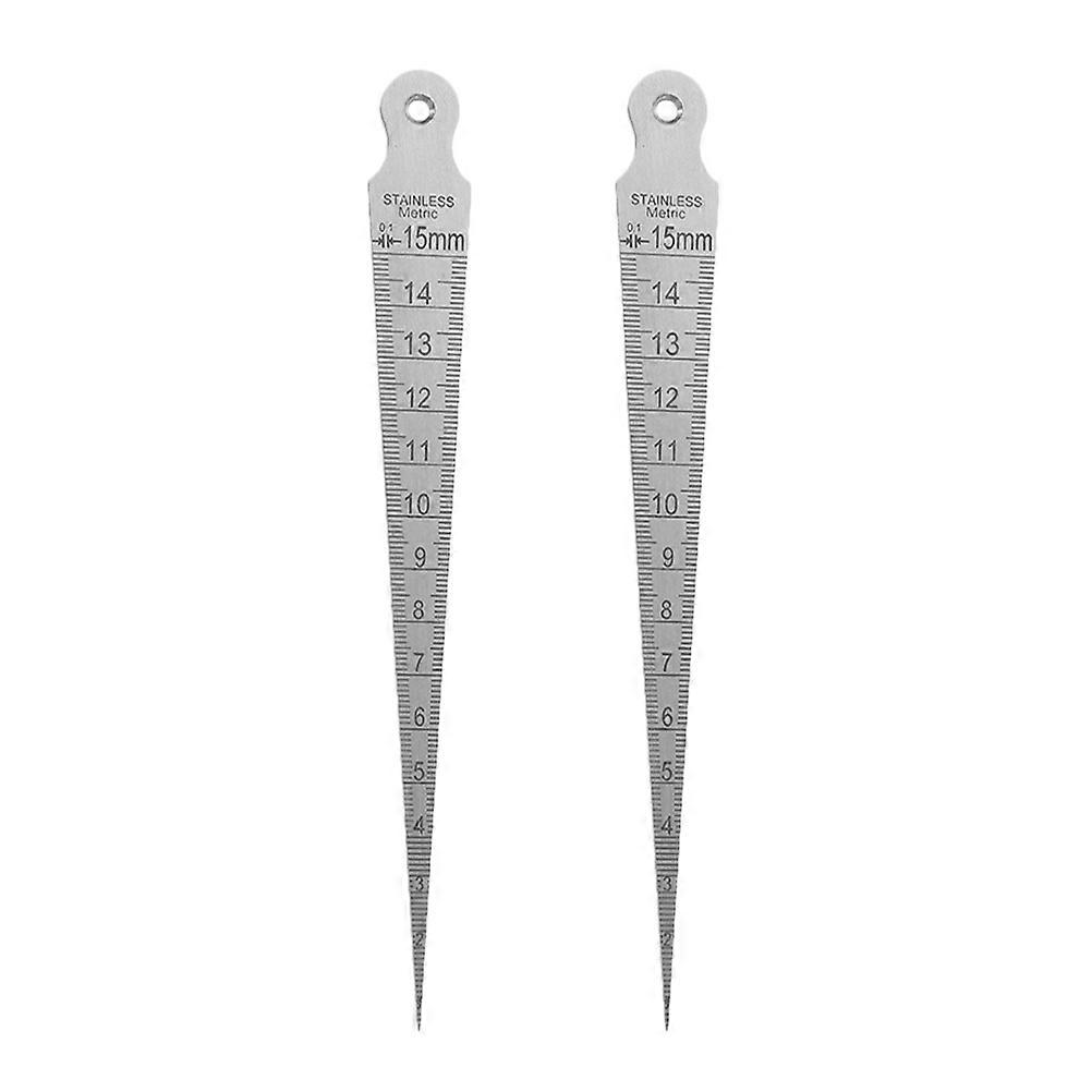 Silver Steel Feeler Gauge Thickness Measuring Tool 2Pcs for Gap Use