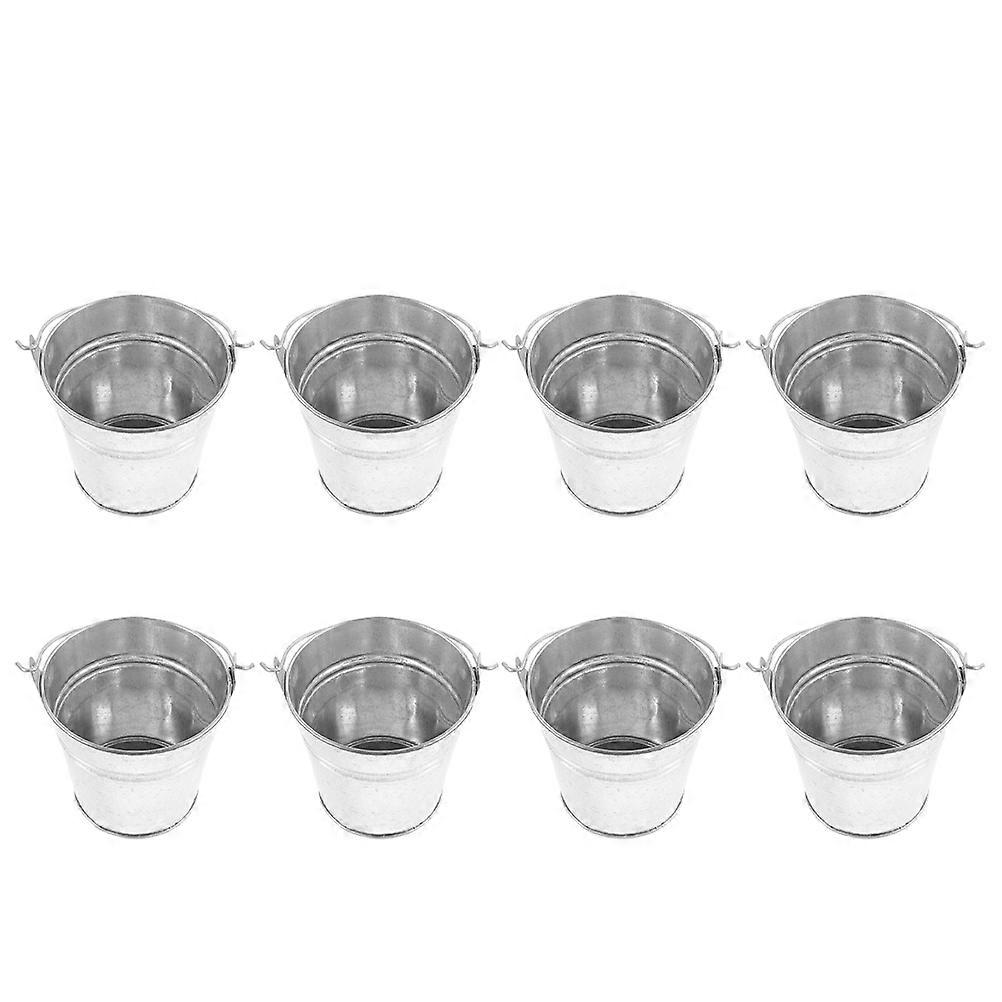 Small Candy Bucket Candy Container for Storage 8Pcs Metal Buckets