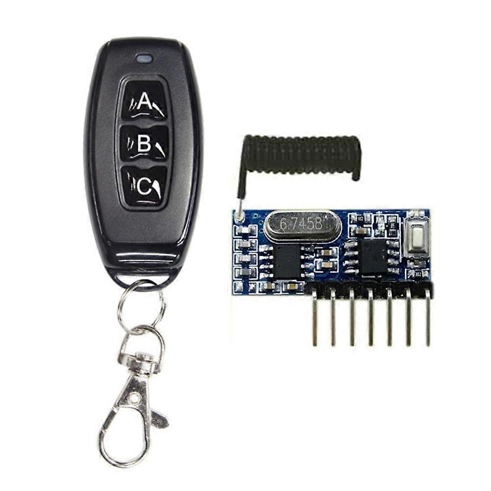 433Mhz Wireless RF Remote Control 5V 4-Way Transmitter and Receiver Module Set 3-Button Remote Control RX480-4CH