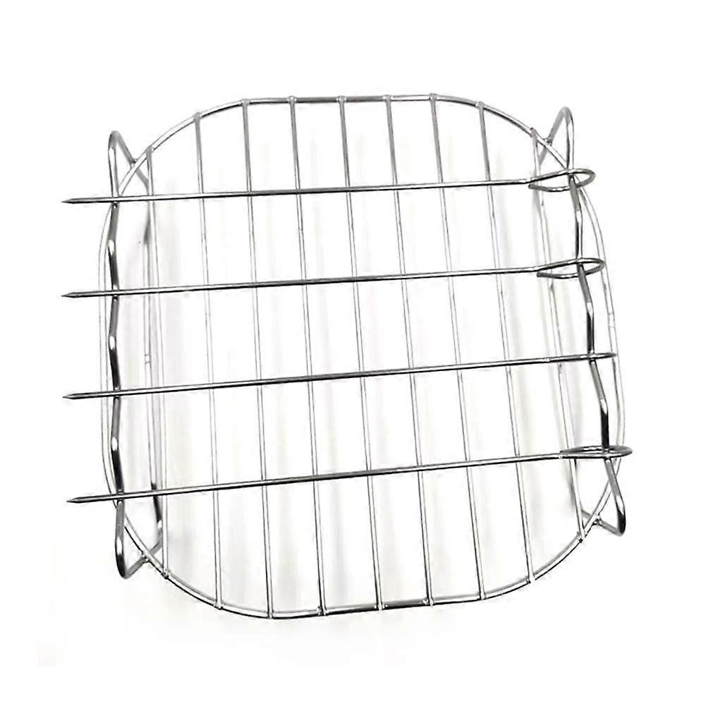 7Inch /8Inch Air Fryer Rack Set Versatile Grilling Rack Double Layer Rack with Skewers Steaming Drain Oil Holder for Kitchen