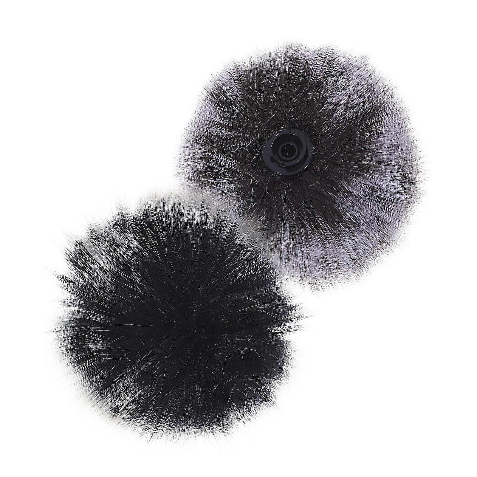 2 Pack Furry Microphone Windscreen for Outdoor Use Assorted Color Mini Portable Mic Protector