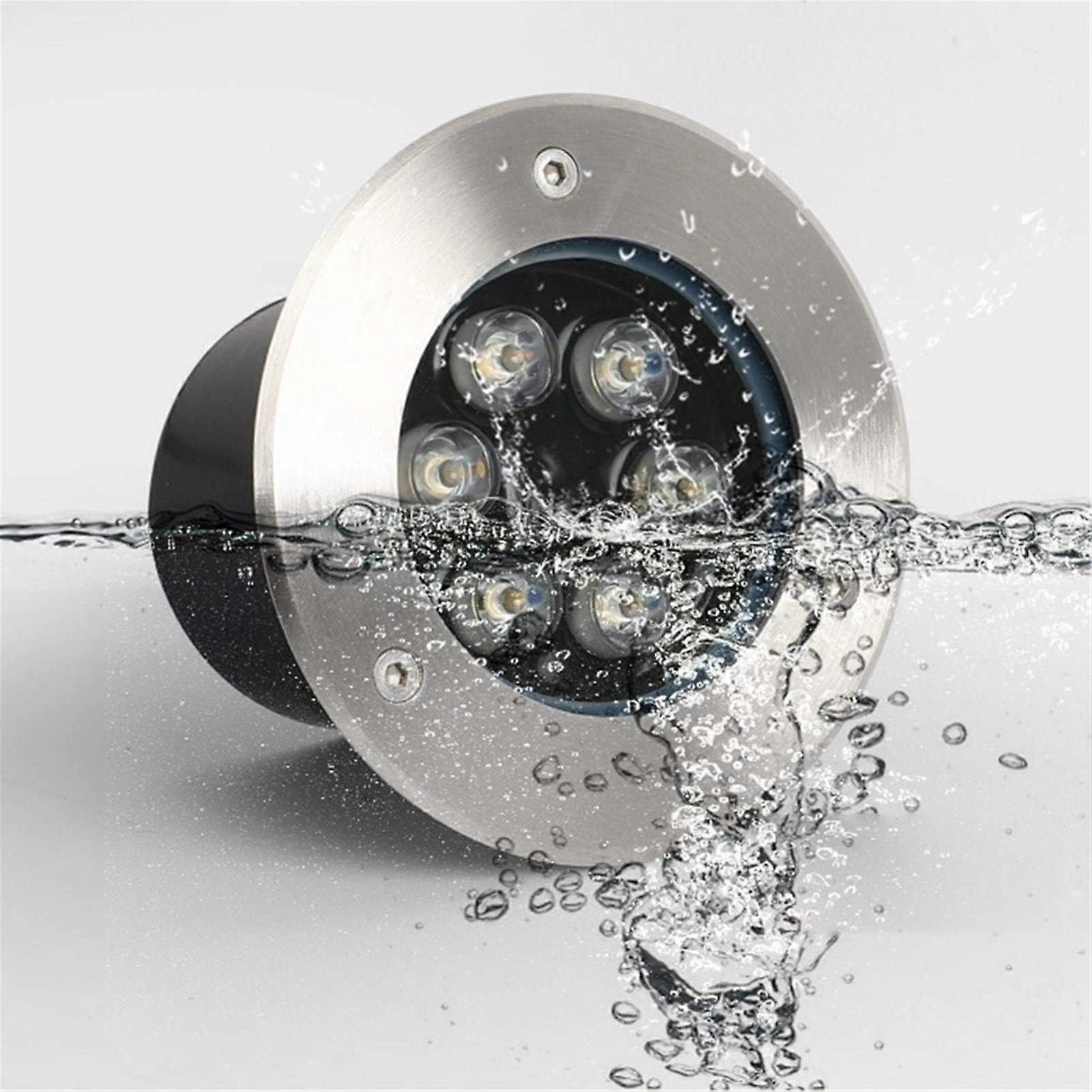 Outdoor LED Landscape Lights IP67 Waterproof Round Embedded Garden Pathway Spotlights Multicolor