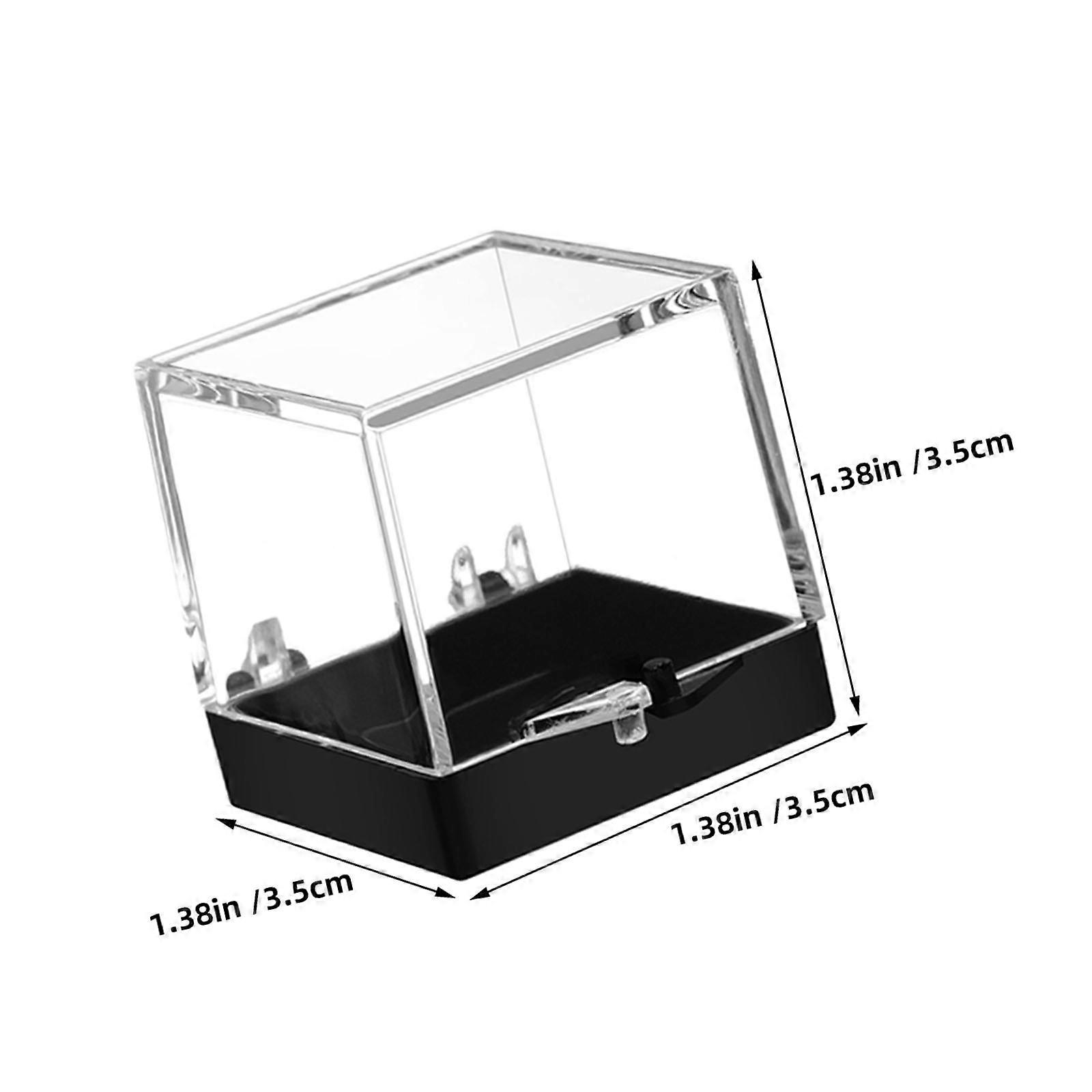 Crystal Mineral Storage Case for Specimen Display 10Pcs Plastic Boxes