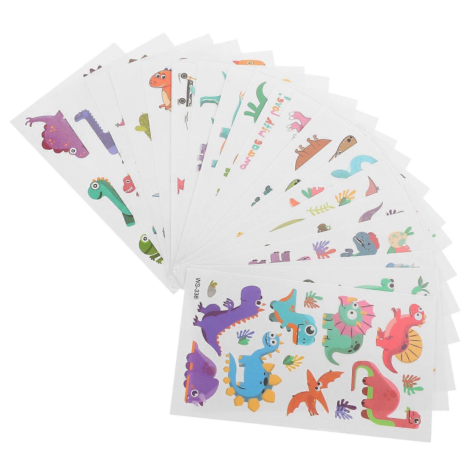 Makeup Dinosaur Temporary Stickers for Body 100 Sheets Variety
