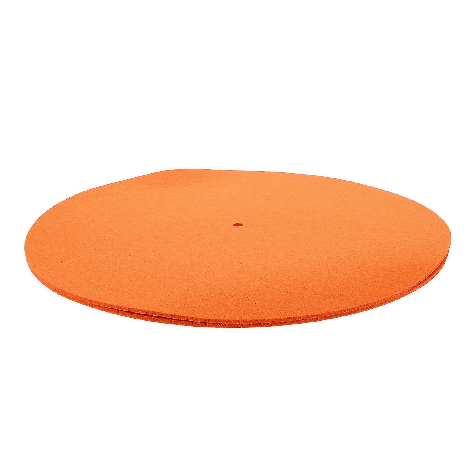 Vinyl Turntable Felt Mat for Record Player Protection 2Pcs Orange