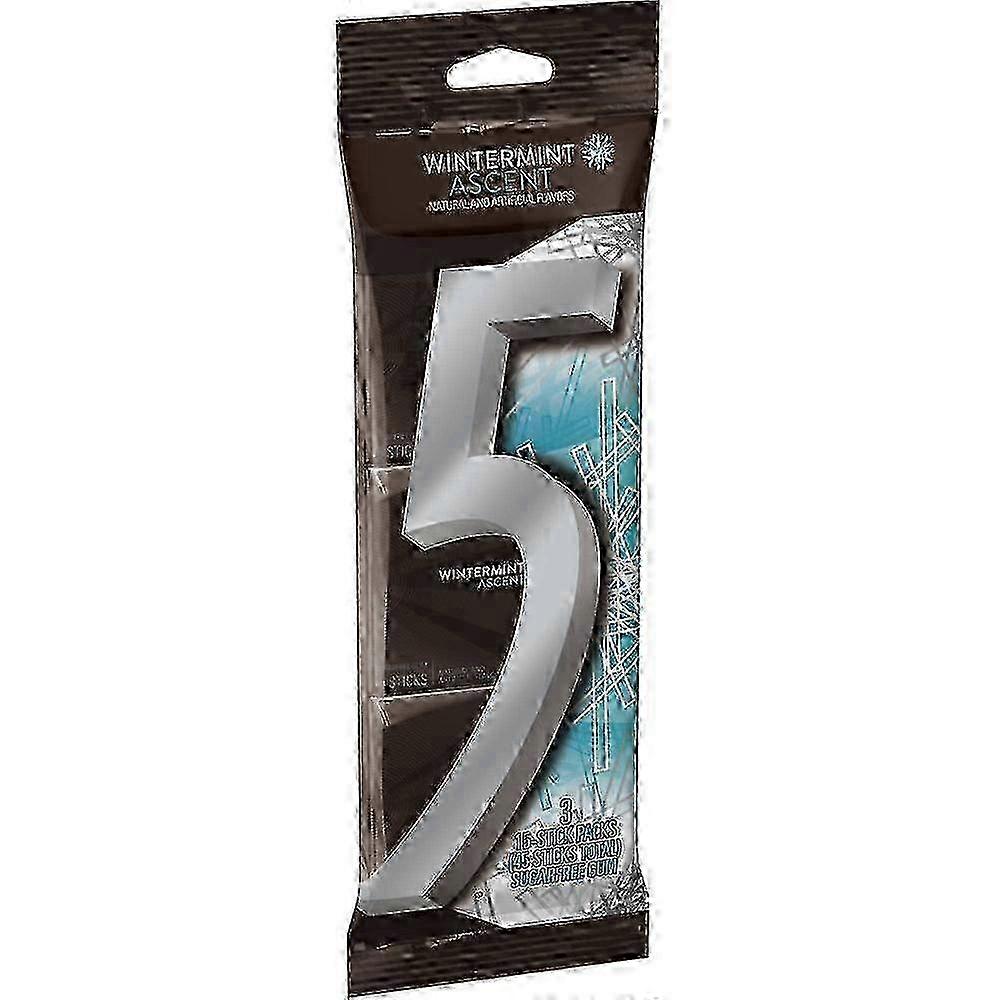 Wrigley's 5 Gum Multipack, Wintermint Ascent, Suikervrij, 3 stuks